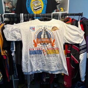 Vintage 1994 Stanley Cup Finals Rangers vs Canucks Single Stitch T-Shirt